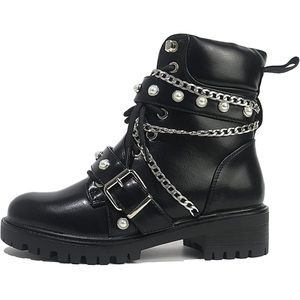 MeiLuSi Lace up Military Combat Ankle booties - women’s 7